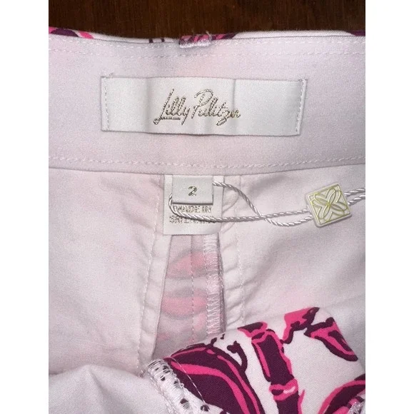 Lilly‎ Pulitzer Gretchen High Rise Shorts Elderflower Blossom Lil Escape Plan 2 - Picture 6 of 8